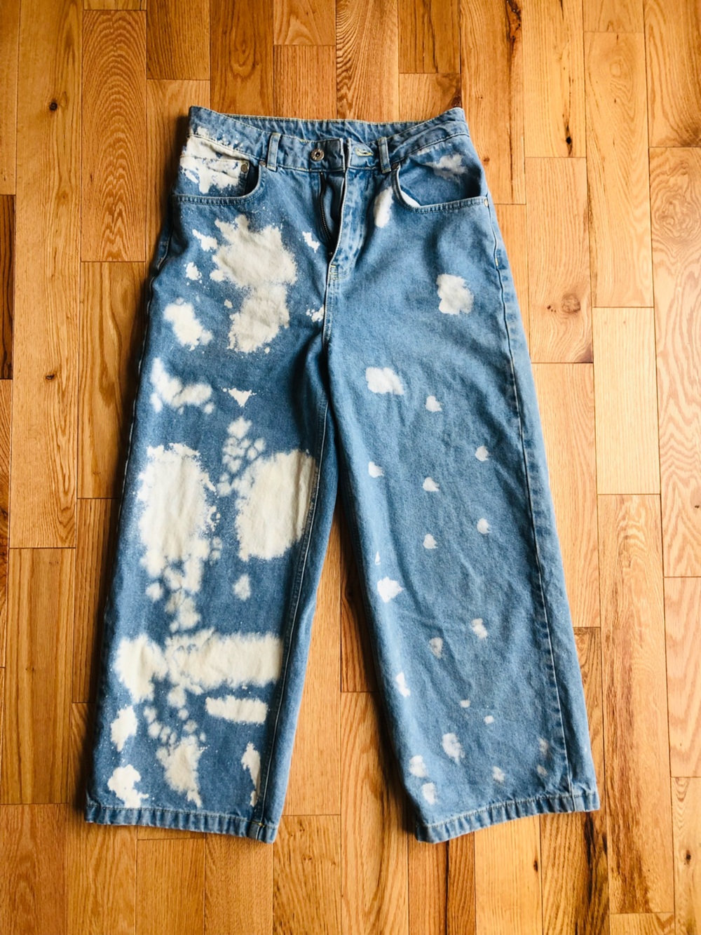 The Ragged Priest High-Rise Bleached Blue Jeans